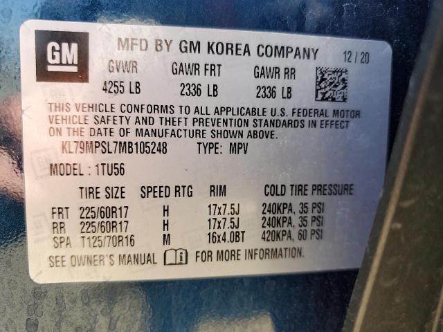 2021 CHEVROLET TRAILBLAZE - KL79MPSL7MB105248