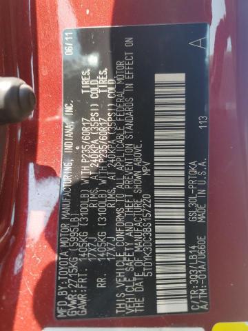 2011 TOYOTA SIENNA XLE - 5TDYK3DC3BS157220