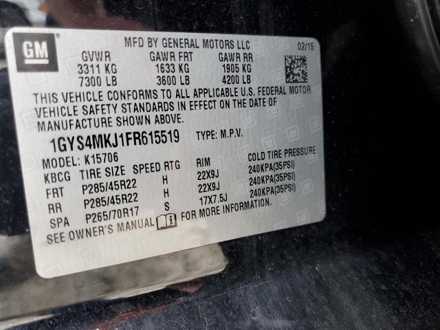 2015 CADILLAC ESCALADE L 1GYS4MKJ1FR615519