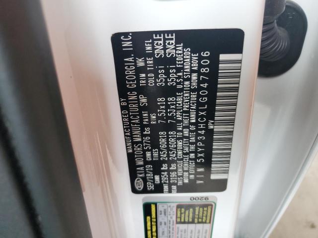 2020 KIA TELLURIDE 5XYP34HCXLG047806