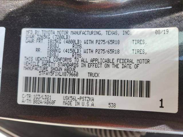 2020 TOYOTA TUNDRA CRE 5TFAY5F1XLX879660