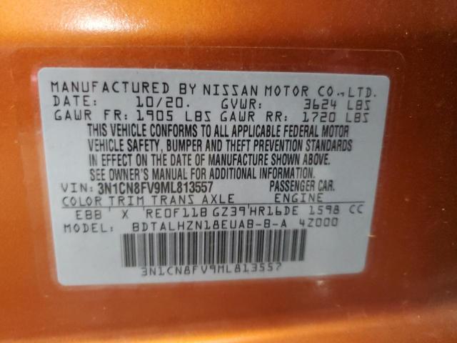 2021 NISSAN VERSA SR - 3N1CN8FV9ML813557
