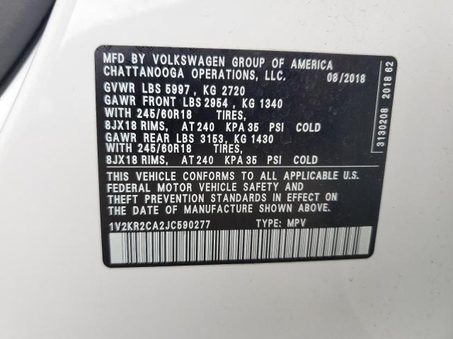 2018 VOLKSWAGEN ATLAS SE - 1V2KR2CA2JC590277