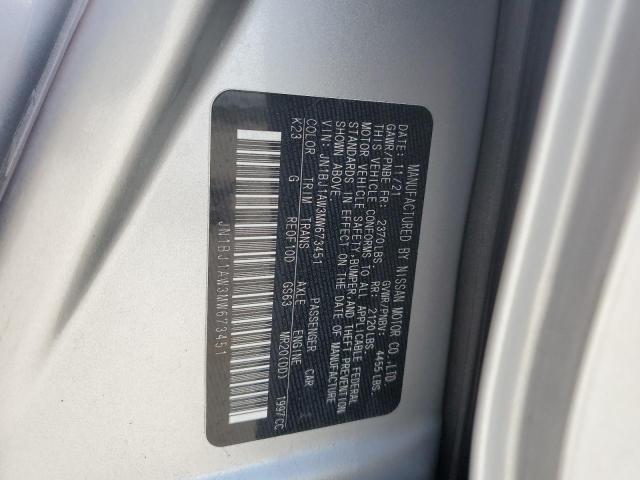 2021 NISSAN ROGUE SPOR - JN1BJ1AW3MW673451