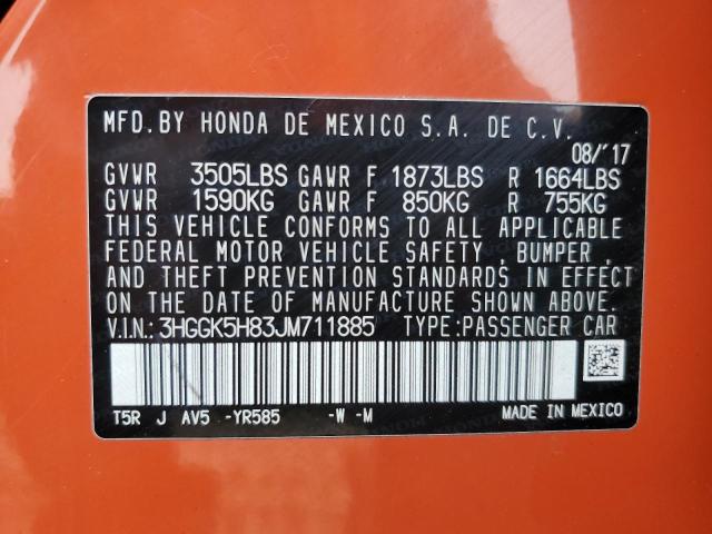 2018 HONDA FIT EX 3HGGK5H83JM711885