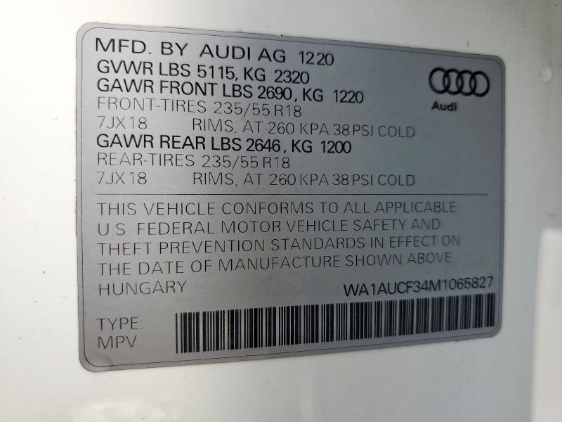 2021 AUDI Q3 PREMIUM - WA1AUCF34M1065827