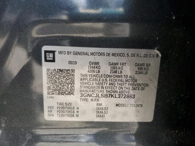 2019 CHEVROLET TRAX 1LT - 3GNCJLSB7KL372863