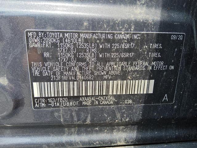 2020 TOYOTA RAV4 LE - 2T3F1RFV4LC140682