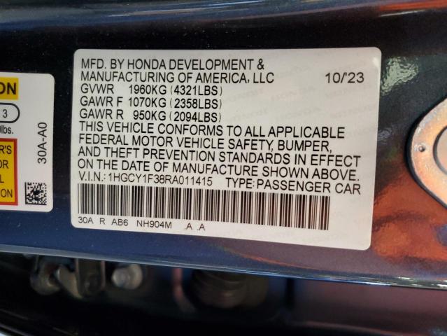 2024 HONDA ACCORD EX - 1HGCY1F38RA011415