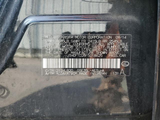 2015 LEXUS IS 250 JTHCF1D28F5018625