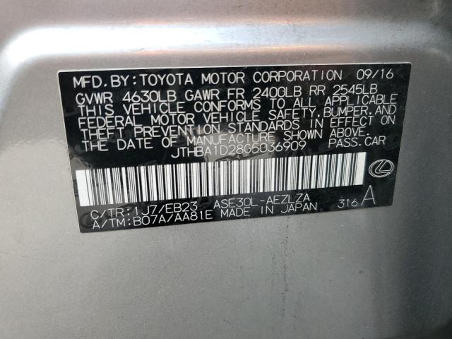 2016 LEXUS IS 200T JTHBA1D28G5036909