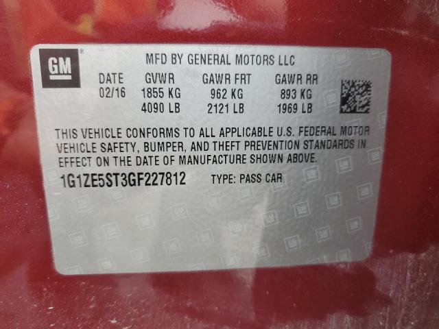 2016 CHEVROLET MALIBU LT - 1G1ZE5ST3GF227812