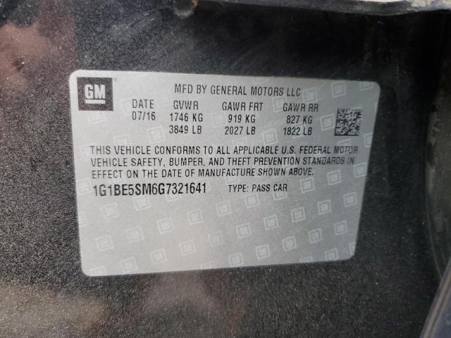 2016 CHEVROLET CRUZE LT - 1G1BE5SM6G7321641
