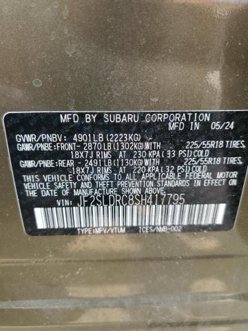 2025 SUBARU FORESTER L JF2SLDRC8SH417795