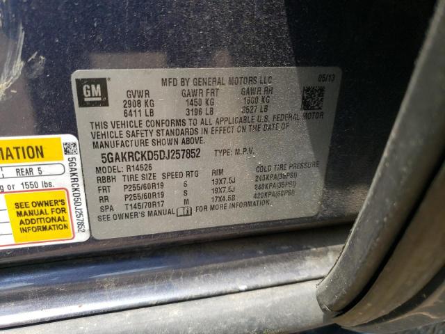 2013 BUICK ENCLAVE - 5GAKRCKD5DJ257852