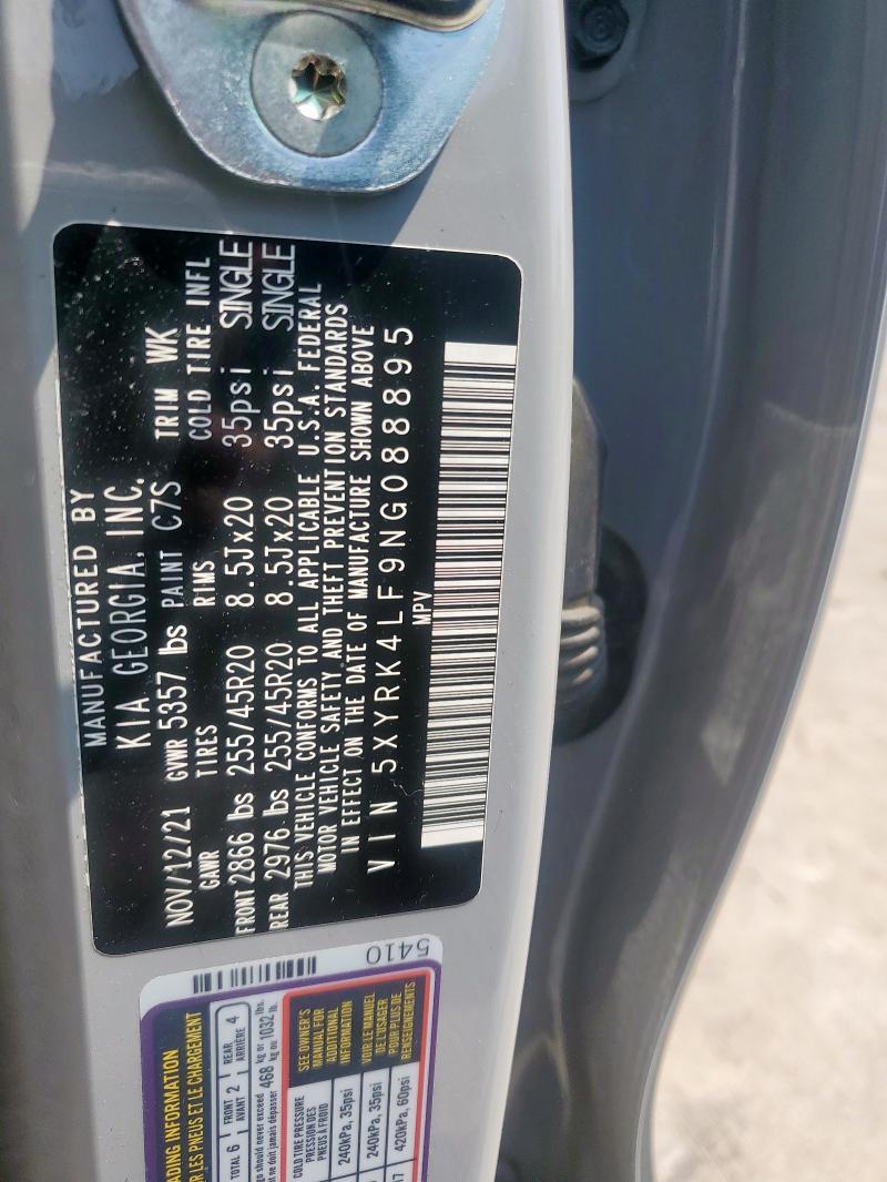 2022 KIA SORENTO SX - 5XYRK4LF9NG088895