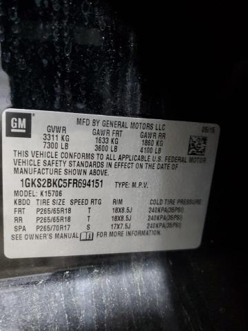 2015 GMC YUKON SLT 1GKS2BKC5FR694151