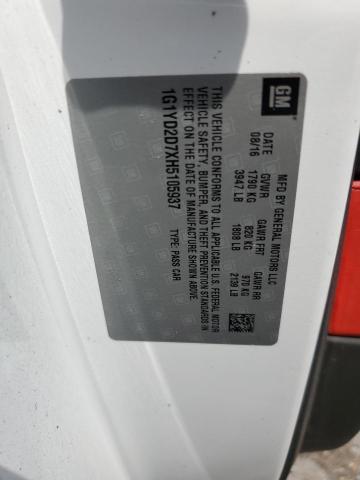 2017 CHEVROLET CORVETTE S 1G1YD2D7XH5105937