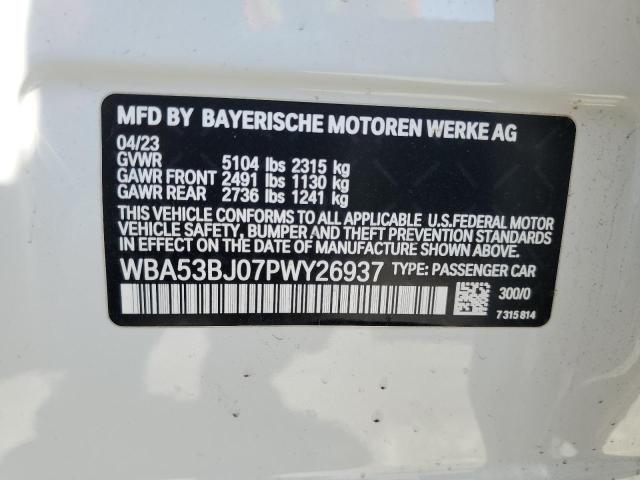 2023 BMW 540 I WBA53BJ07PWY26937