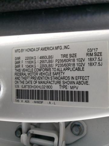 2017 ACURA RDX 5J8TB3H3XHL021800