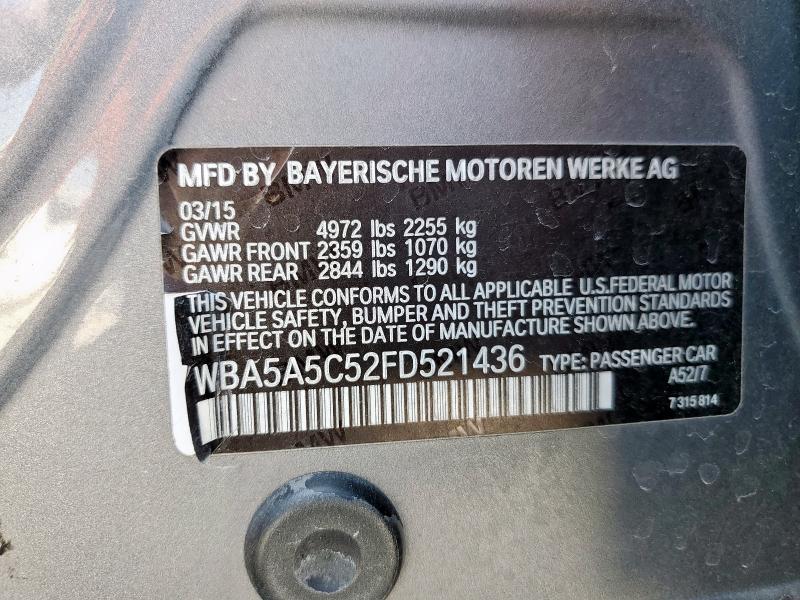 2015 BMW 528 I WBA5A5C52FD521436