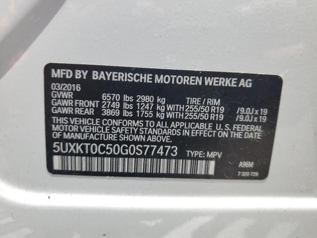 2016 BMW X5 XDR40E 5UXKT0C50G0S77473