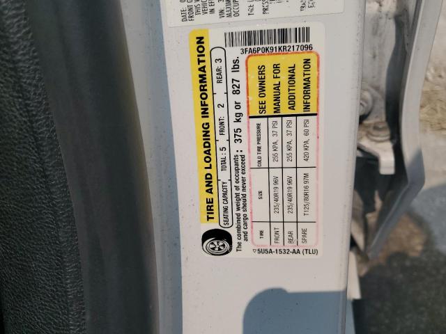 2019 FORD FUSION TIT 3FA6P0K91KR217096