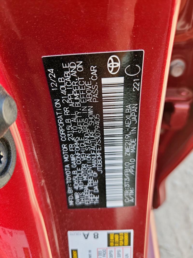 2025 TOYOTA COROLLA LE JTDBCMFE7S3079405