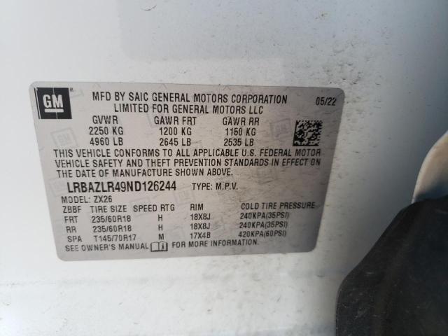 2022 BUICK ENVISION P LRBAZLR49ND126244