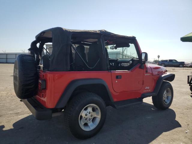 JEEP WRANGLER / 2003 red  gas 1J4FA49S33P302780 photo #4