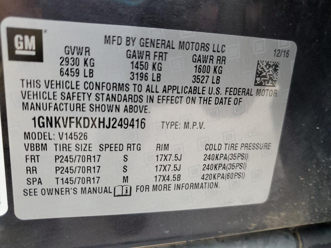 CHEVROLET TRAVERSE LS