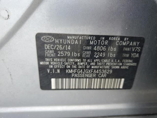 2015 HYUNDAI AZERA KMHFG4JGXFA453629
