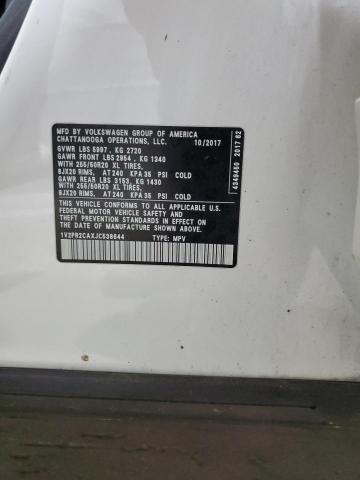 2018 VOLKSWAGEN ATLAS SE 1V2PR2CAXJC538644