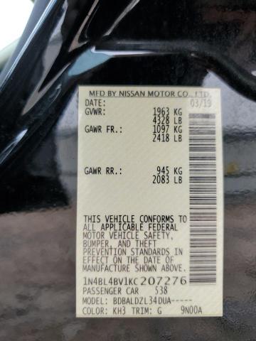 2019 NISSAN ALTIMA 1N4BL4BV1KC207276