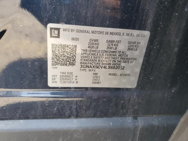 2020 CHEVROLET EQUINOX 3GNAX5EV4LS692012