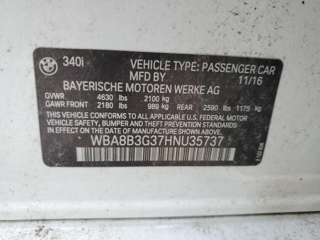 2017 BMW 340 I WBA8B3G37HNU35737