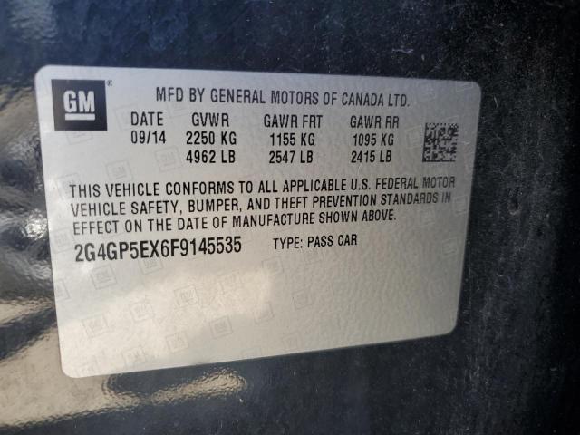 2015 BUICK REGAL PREM 2G4GP5EX6F9145535