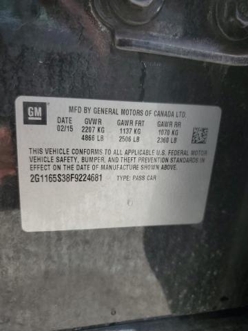 2015 CHEVROLET IMPALA LTZ 2G1165S38F9224681