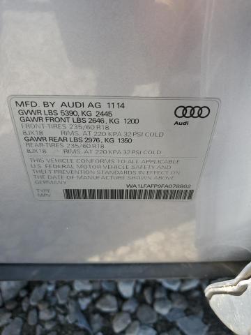 2015 AUDI Q5 PREMIUM - WA1LFAFP9FA078862