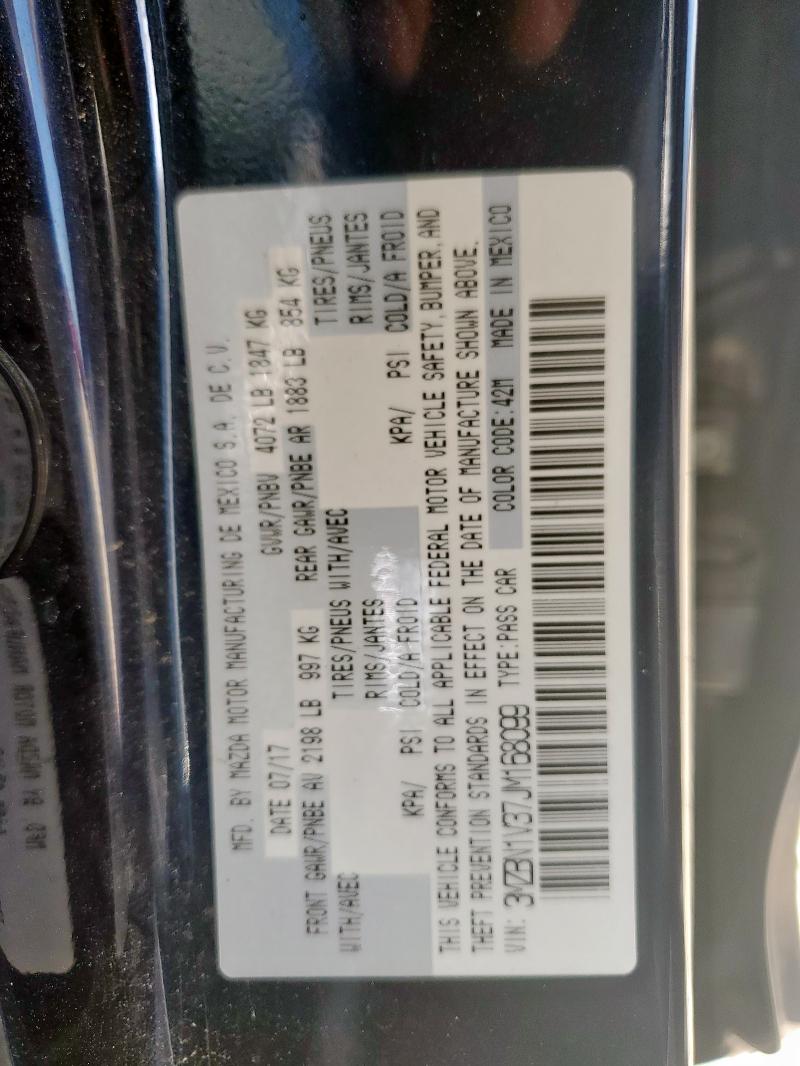 2018 MAZDA 3 TOURING - 3MZBN1V37JM168099