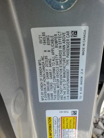 2022 HONDA CIVIC SPOR 2HGFE2F52NH500837