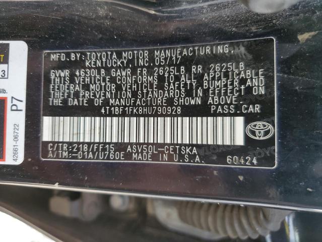 2017 TOYOTA CAMRY LE 4T1BF1FK8HU790928