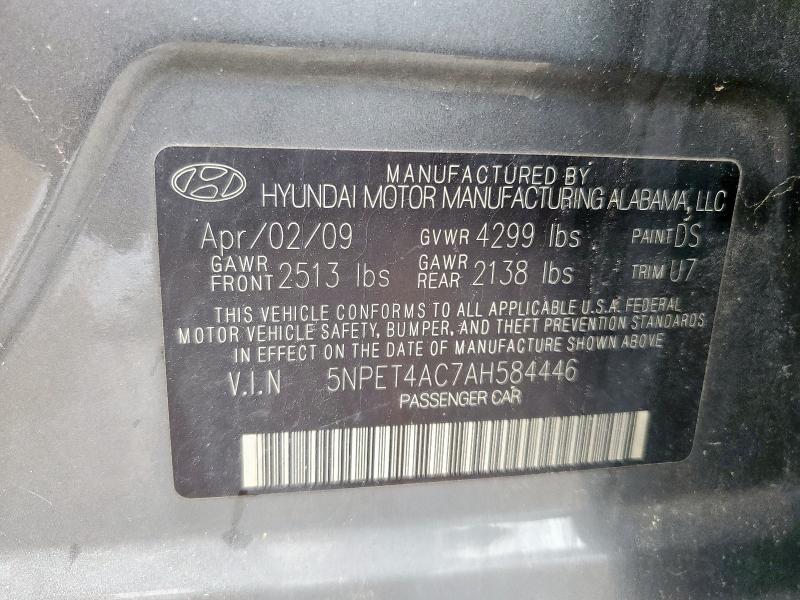 2010 HYUNDAI SONATA GLS - 5NPET4AC7AH584446
