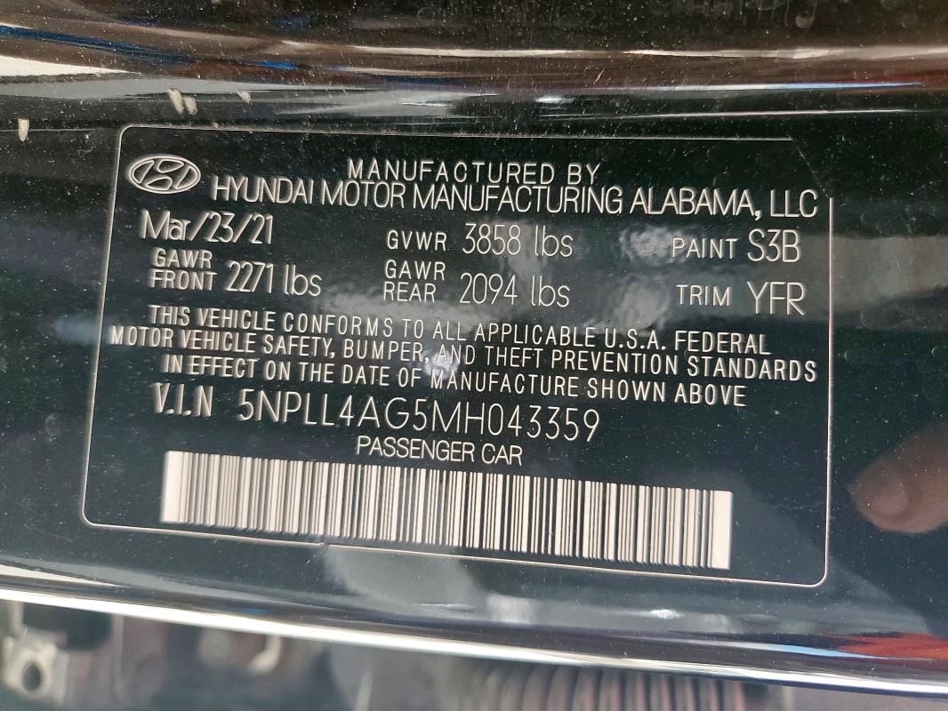 2021 HYUNDAI ELANTRA SE 5NPLL4AG5MH043359