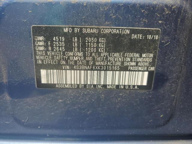 2019 SUBARU LEGACY 2.5 4S3BNAF6XK3015165