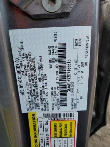 2013 FORD FUSION TIT - 3FA6P0K92DR166615