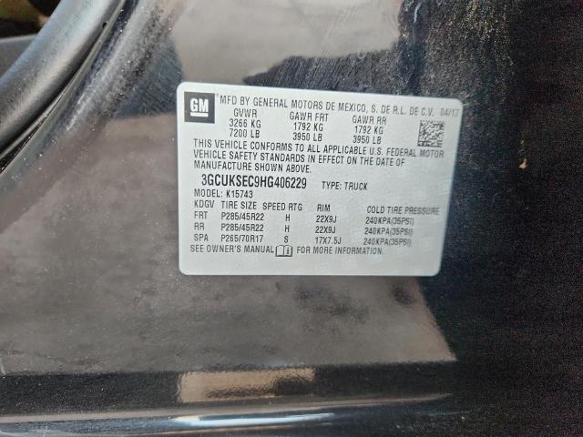 2017 CHEVROLET SILVERADO - 3GCUKSEC9HG406229