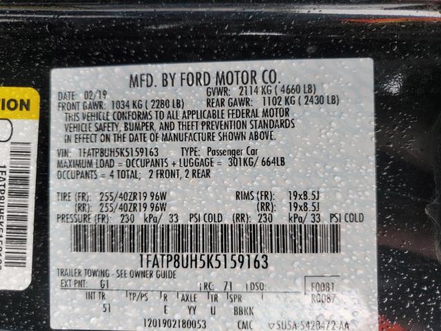 2019 FORD MUSTANG - 1FATP8UH5K5159163