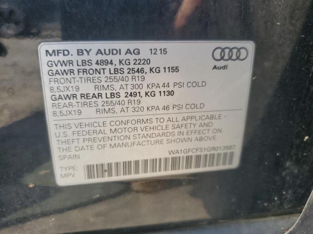 2016 AUDI Q3 PRESTIG WA1GFCFS1GR013587