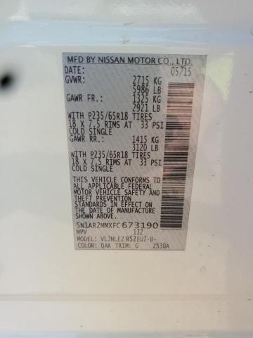 2015 NISSAN PATHFINDER - 5N1AR2MMXFC673190